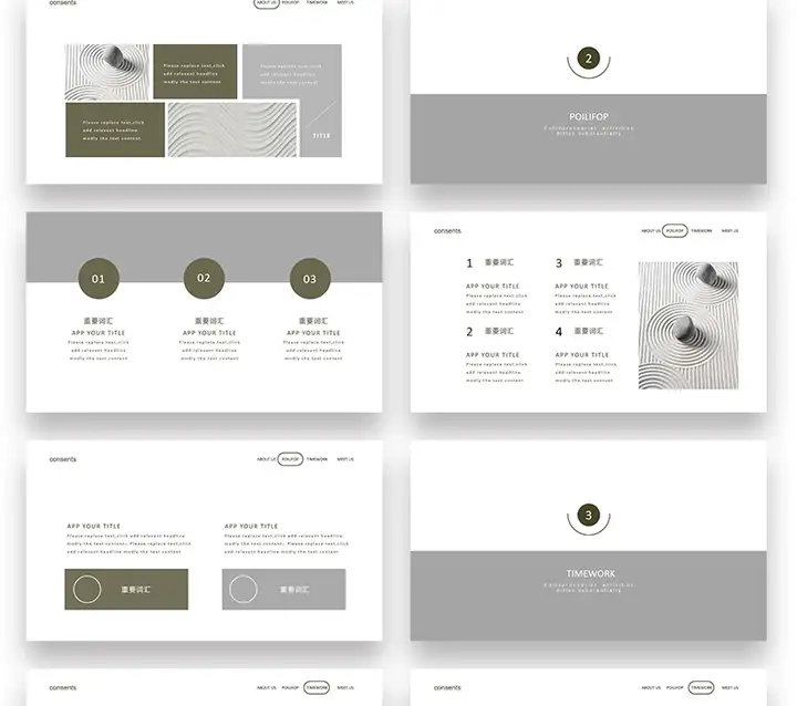 图片[6]-72套极简风PPT模板-极简ppt模板简约商务高级感年终中工作总结述职报告演讲动态模版-pojian