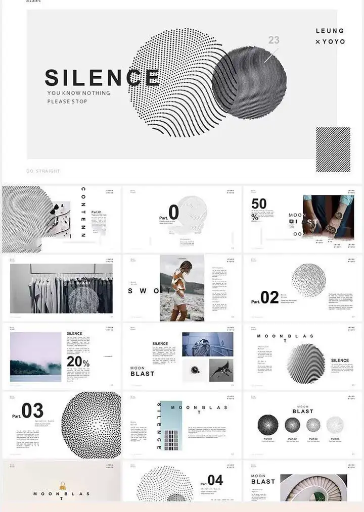 图片[3]-100套极简抽象艺术感PPT模版素材-极简高级感创意毕业答辩作品集工作总结汇报活动策划简约PPT模板-pojian