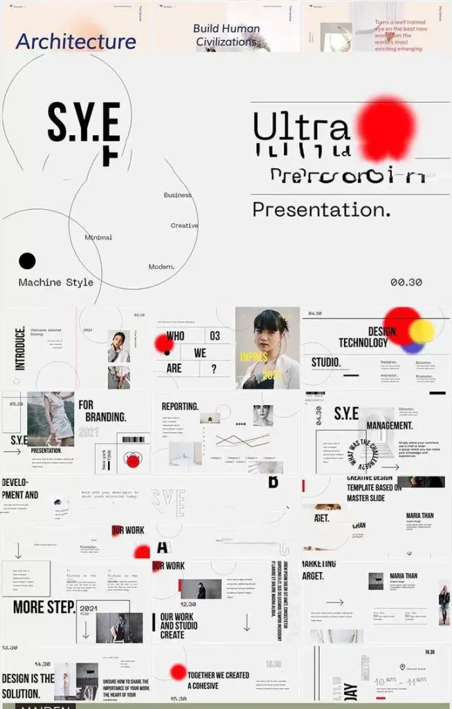 图片[6]-100套极简抽象艺术感PPT模版素材-极简高级感创意毕业答辩作品集工作总结汇报活动策划简约PPT模板-pojian