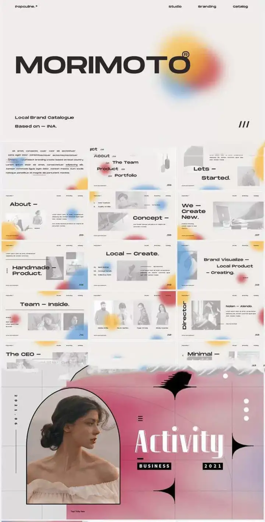 图片[8]-100套极简抽象艺术感PPT模版素材-极简高级感创意毕业答辩作品集工作总结汇报活动策划简约PPT模板-pojian