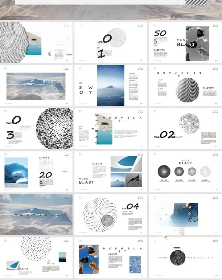 图片[2]-41套高级PPT模版素材-高级感作品集PPT模板 抽象艺术设计感排版求职面试活动汇报通用-pojian