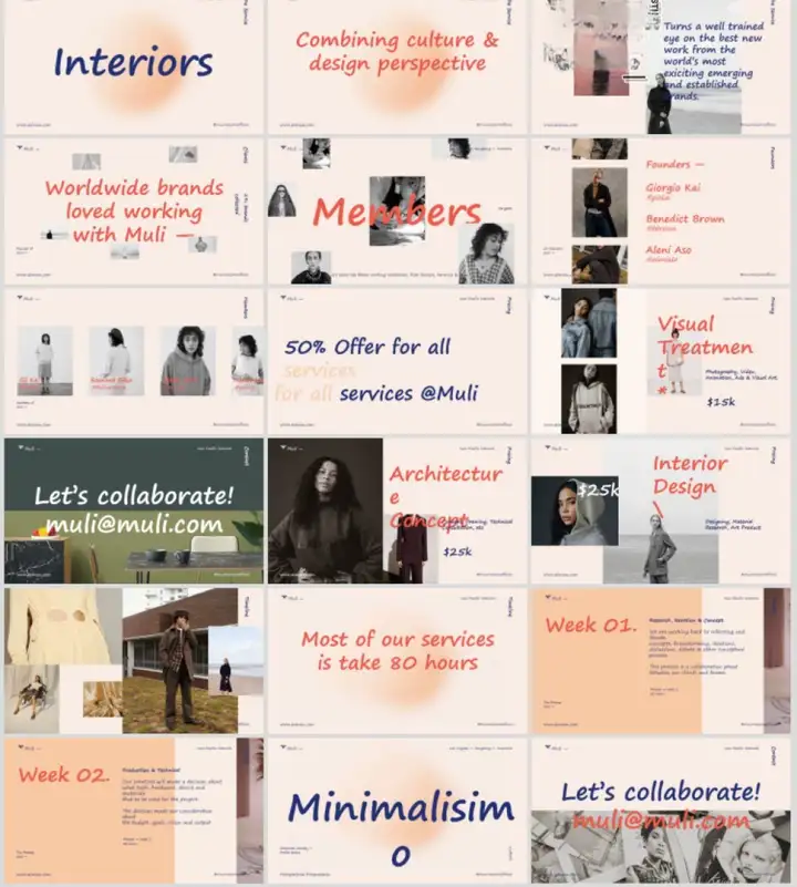 图片[4]-41套高级PPT模版素材-高级感作品集PPT模板 抽象艺术设计感排版求职面试活动汇报通用-pojian