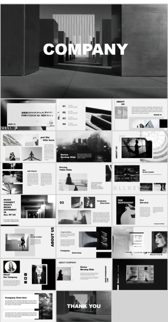 图片[9]-41套高级PPT模版素材-高级感作品集PPT模板 抽象艺术设计感排版求职面试活动汇报通用-pojian