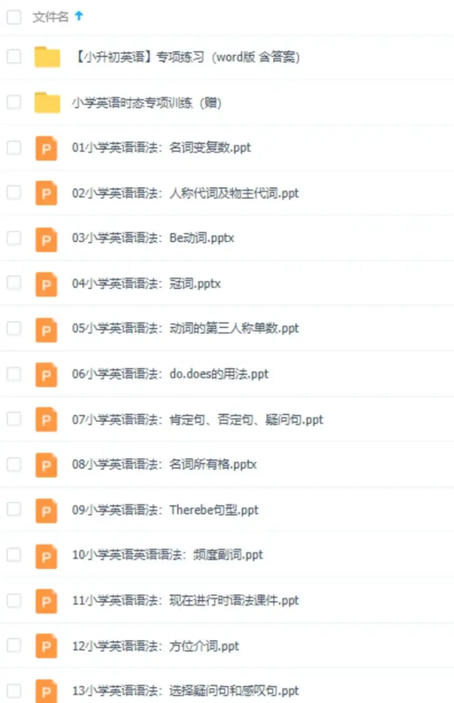 图片[7]-英语语法学习大全【小学+初中+高中】英语语法ppt课件合集高中初中小学英语专项训练题电子版资料-pojian