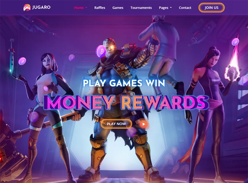 HTML5大气自适应紫色卡牌游戏官网源码-pojian