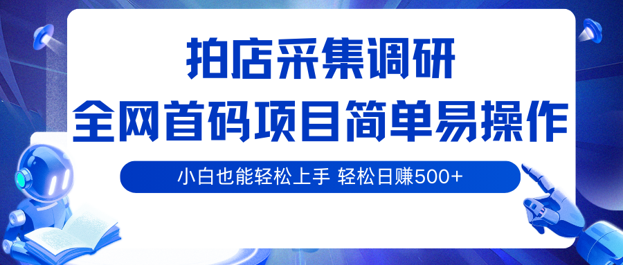 拍店采集调研，全网首码项目，简单易操作， 小白也能轻松上手，轻松日赚500+-pojian