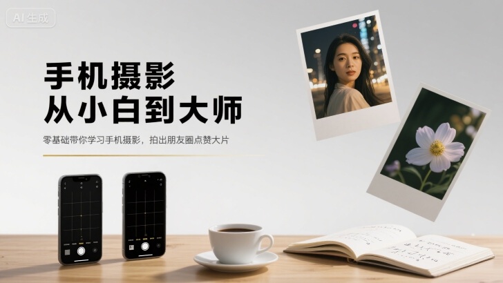 手机摄影从小白到大师，零基础带你学习手机摄影，拍出朋友圈点赞大片-pojian