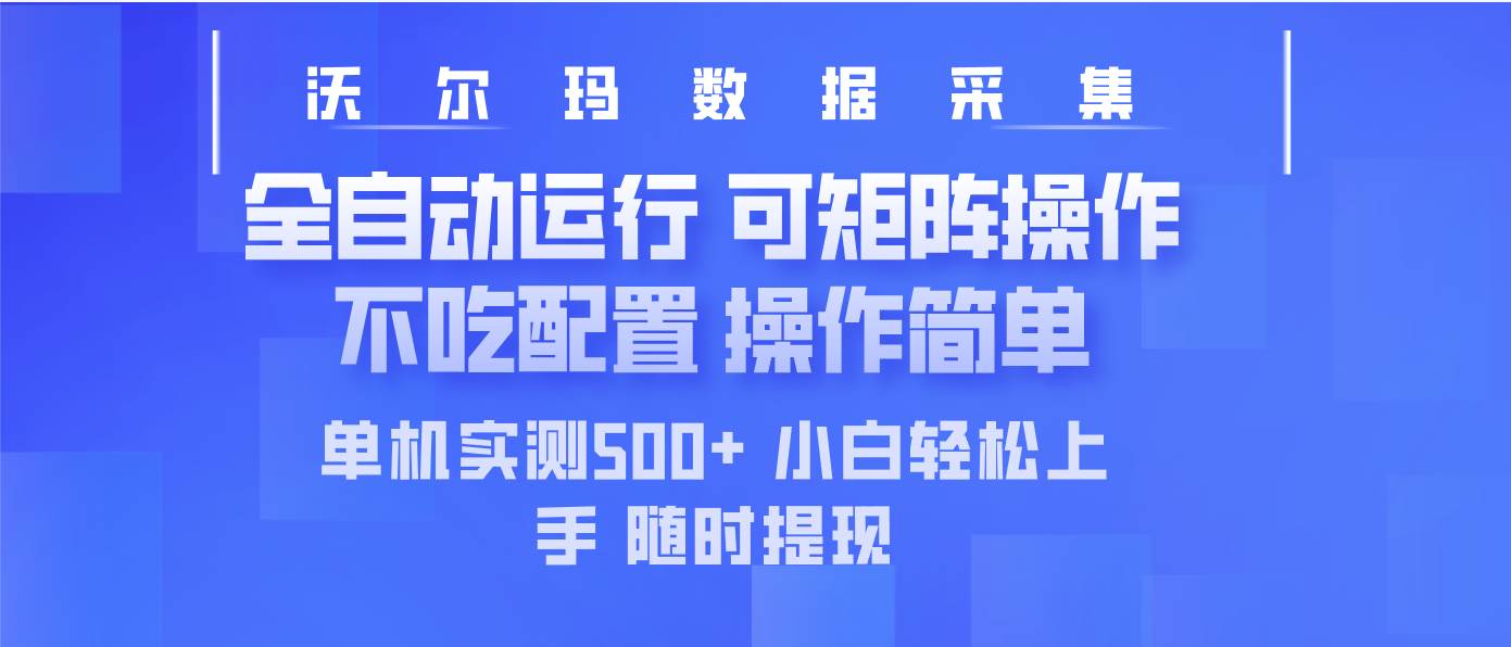 （14560期）最新沃尔玛平台采集 全自动运行 可矩阵单机实测500+ 操作简单-pojian