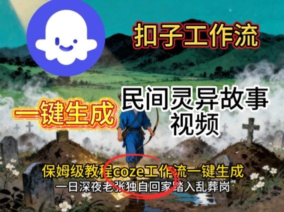 Coze扣子工作流一键生成民间灵异故事视频，保姆级教程搭建教学-pojian