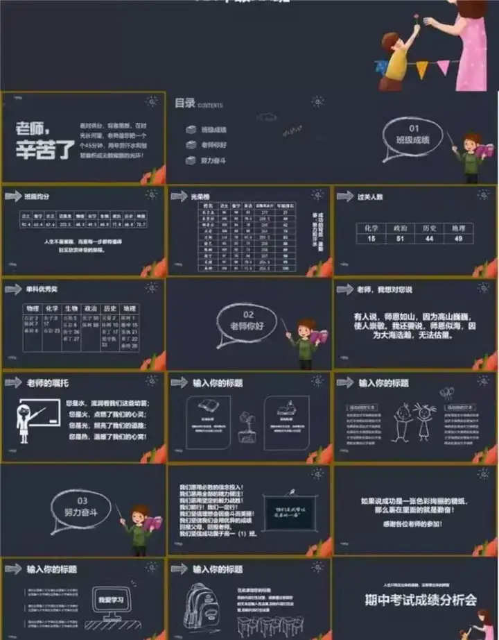 图片[18]-32款考试成绩总结分析PPT模板-中小学教师学校考试成绩质量分析会PPT模板【电商热销711】-暗冰资源网