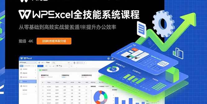 图片[1]-（15873期）WPS Excel全技能系统课程：从零基础到高阶实战全覆盖，全面提升办公效率-pojian