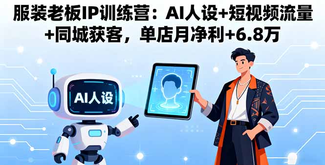 服装老板IP训练营：AI人设+短视频流量+同城获客，单店月净利+6.8万-pojian