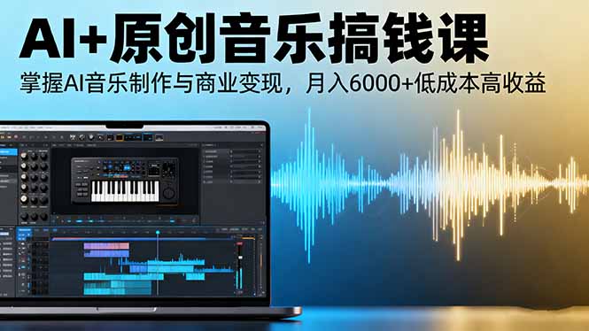 AI+原创音乐搞钱课：掌握AI音乐制作与商业变现，月入6000+低成本高收益-pojian