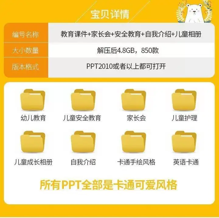 图片[3]-850套卡通ppt模板-儿童小学生幼儿园家长会教育课件教育早教学模版【电商热销856】-暗冰资源网