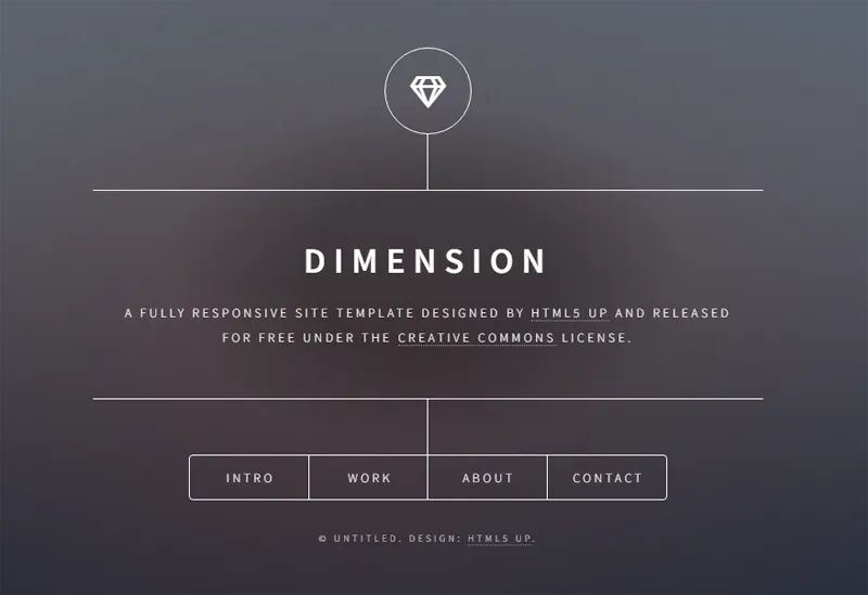 HTML纯静态深灰色英文个人主页网站源码-pojian