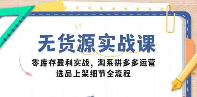 无货源电商新手入门实战课【2025小白也可以做】淘系拼多多运营零库存盈利实战-pojian